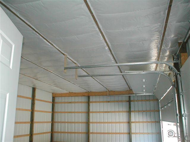 Interior with ceiling insulation